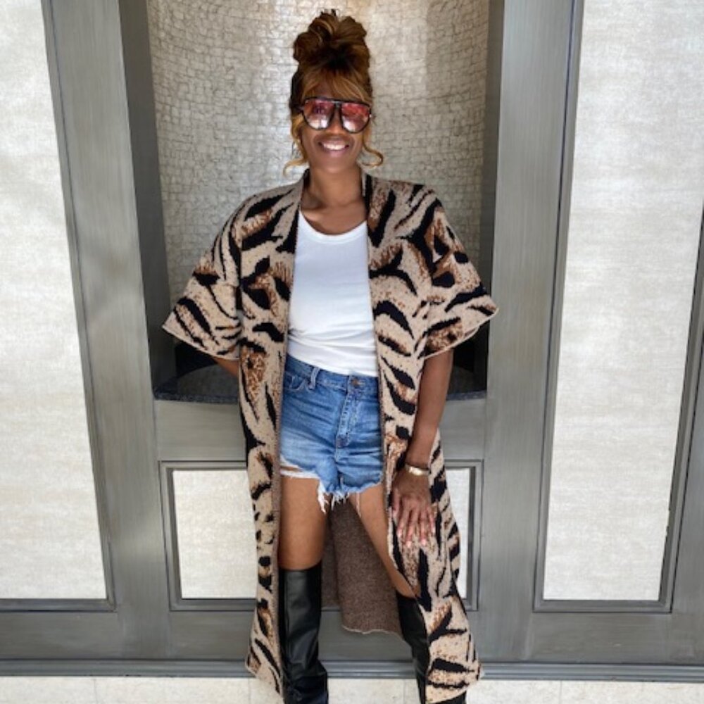 Animal Print Cardigan
